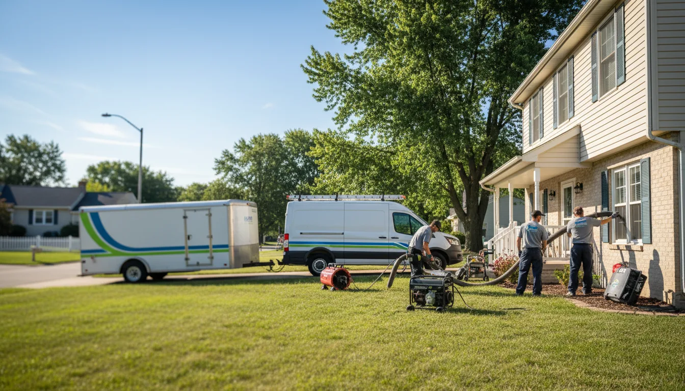 Flooded Basement Restoration And Cleanup With Repair in New Vienna, IA near me